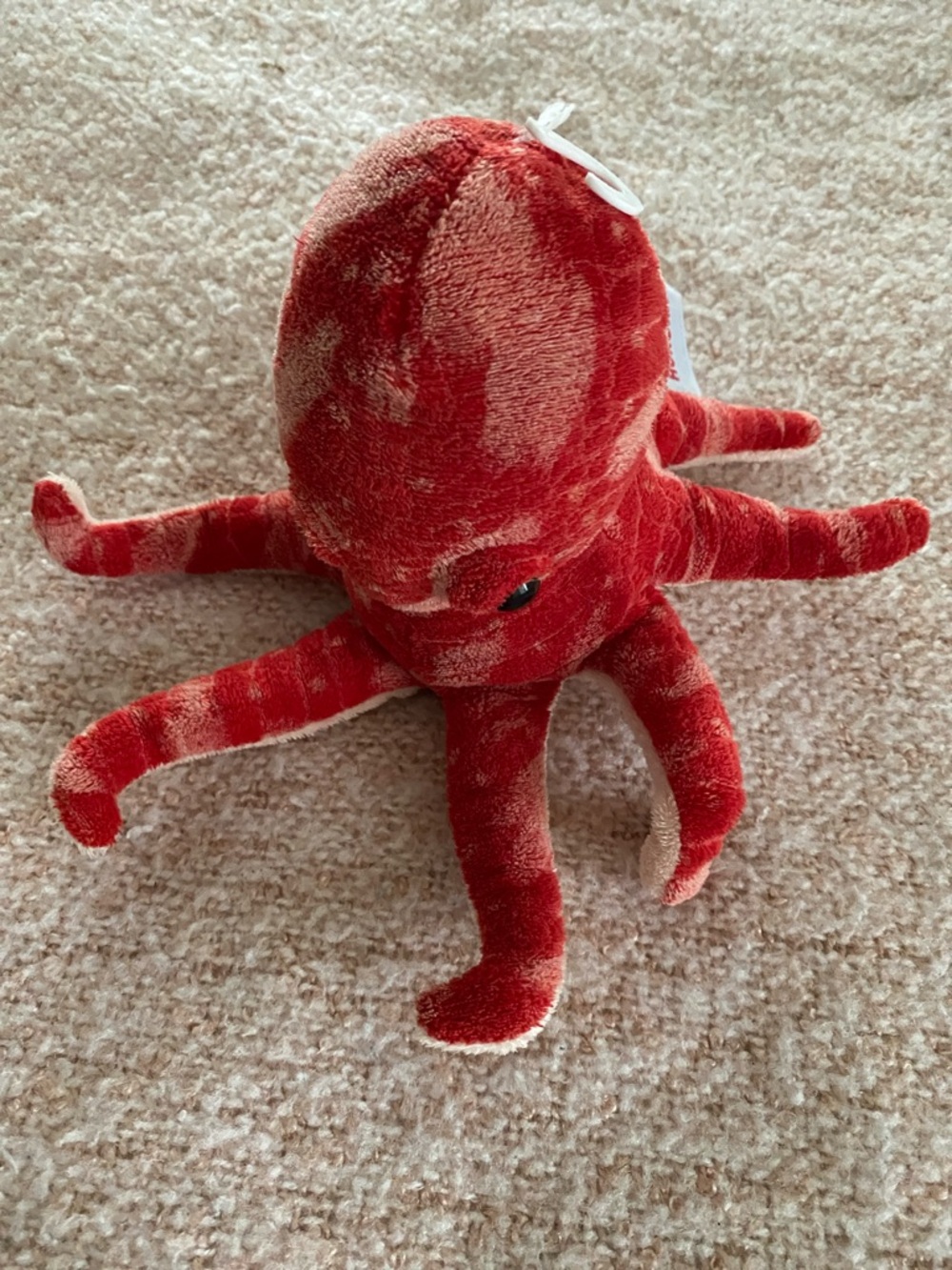 Plush Red Octopus Stuffed Toy - Soft Cuddly Sea Creature “6 inches
